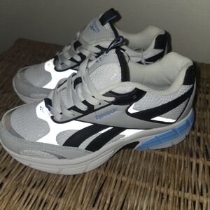 New! Reebok Kids Sneakers - Black, White, and Blue Size 3